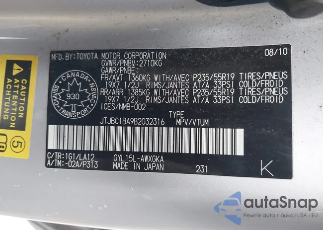 JTJBC1BA9B2032316: 44555834