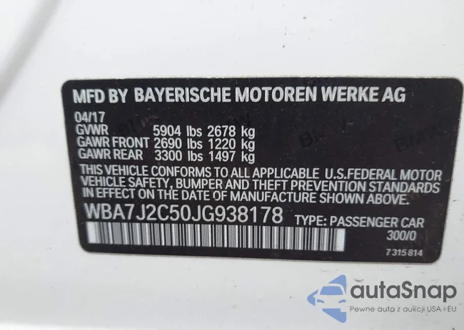 WBA7J2C50JG938178: 44556105