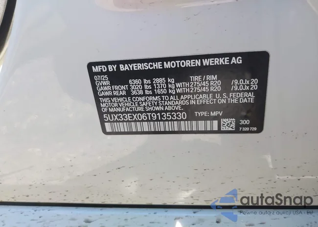 5UX33EX06T9135330: 44556128