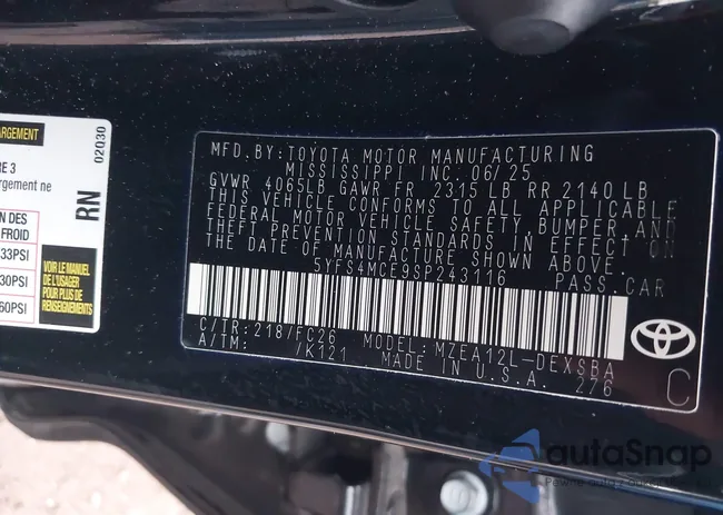 5YFS4MCE9SP243116: 44556129