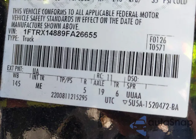 1FTRX14889FA26655: 44555191