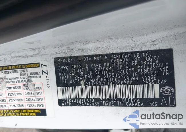 2T1KR32E18C696300: 44555208