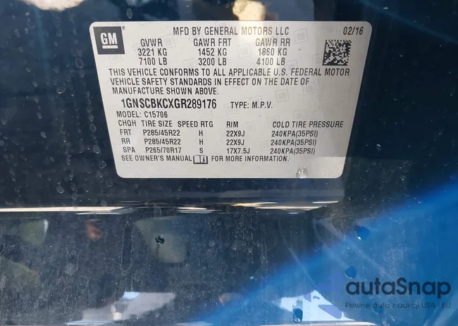 1GNSCBKCXGR289176: 44555221