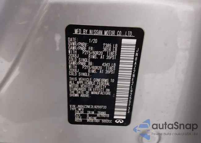 JN8AZ2NE2L9255733: 44556681