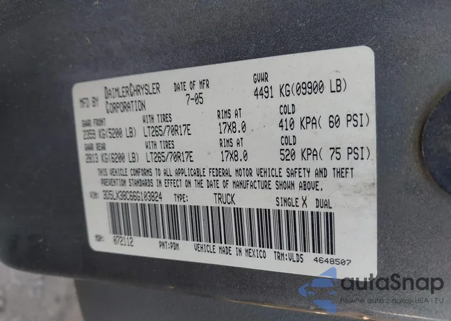 3D5LX38C66G103824: 44556737