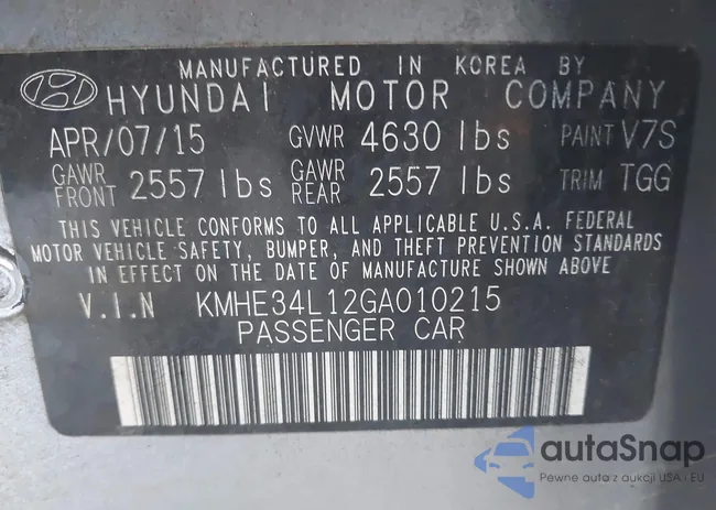 KMHE34L12GA010215: 44556764