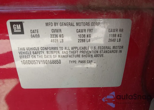 1G6DU57V190168850: 44556847