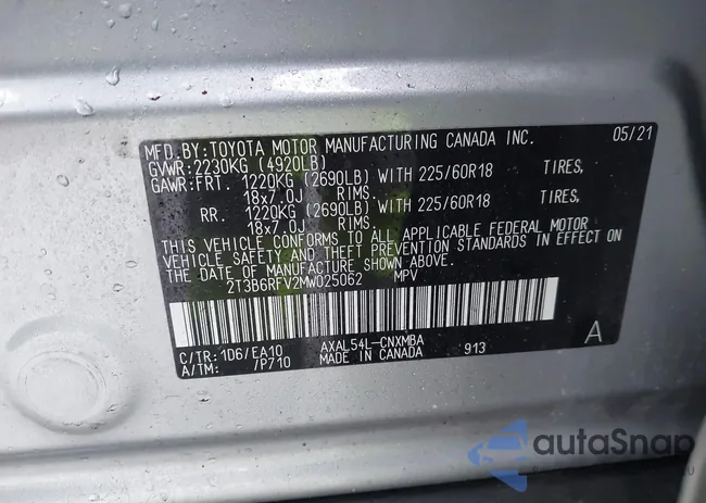 2T3B6RFV2MW025062: 44556935