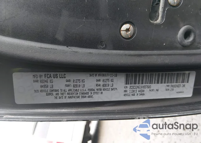 2C3CDZAG1KH557603: 44557016