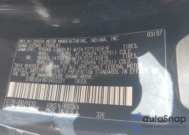 5TBEV54167S455331: 44557053