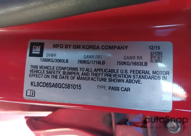 KL8CD6SA6GC581015: 44556175