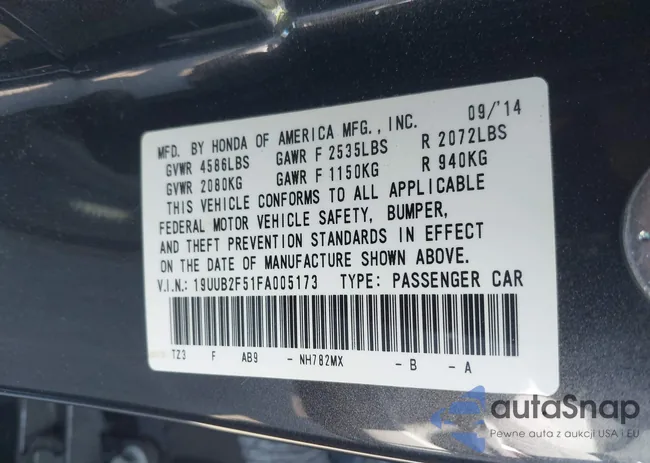 19UUB2F51FA005173: 44556329