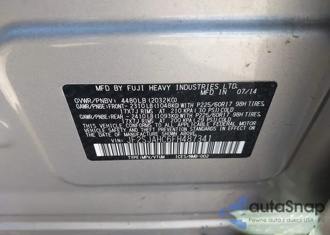 JF2SJAHC6FH487341: 44556416