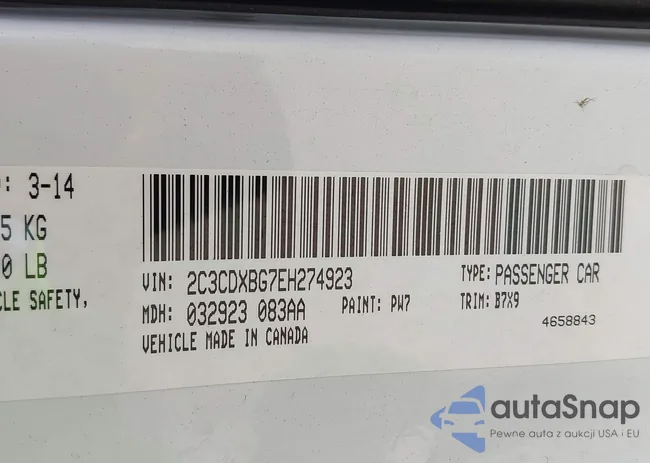 2C3CDXBG7EH274923: 44556446