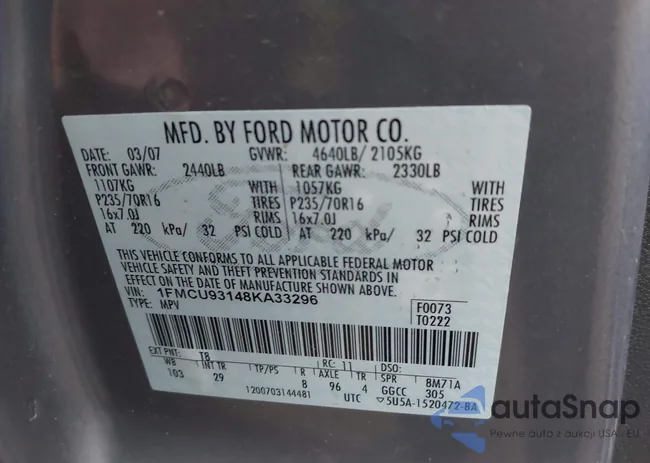 1FMCU93148KA33296: 44557558