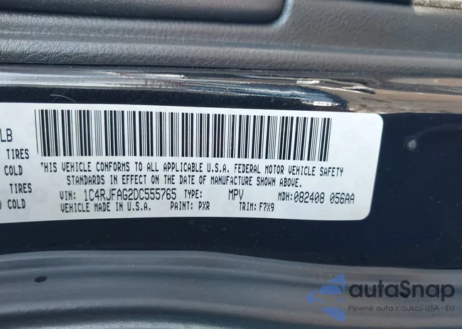 1C4RJFAG2DC555765: 44557571