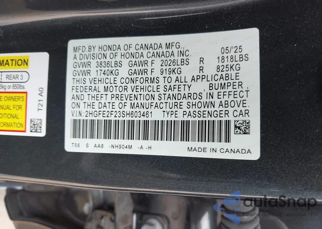 2HGFE2F23SH603461: 44557739