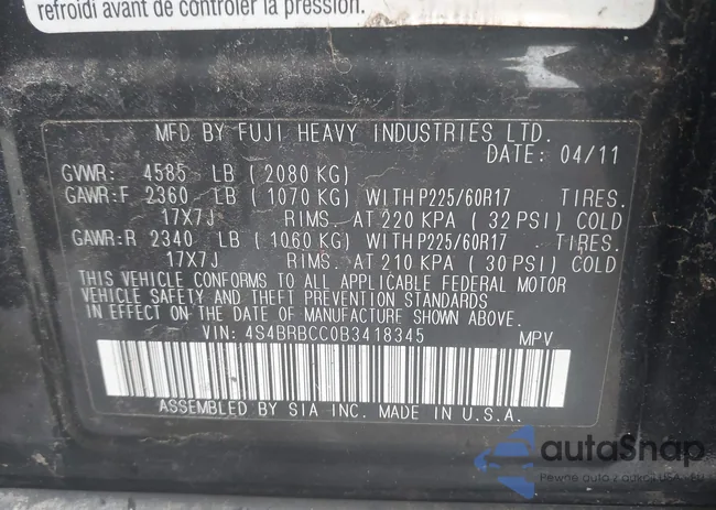 4S4BRBCC0B3418345: 44557771