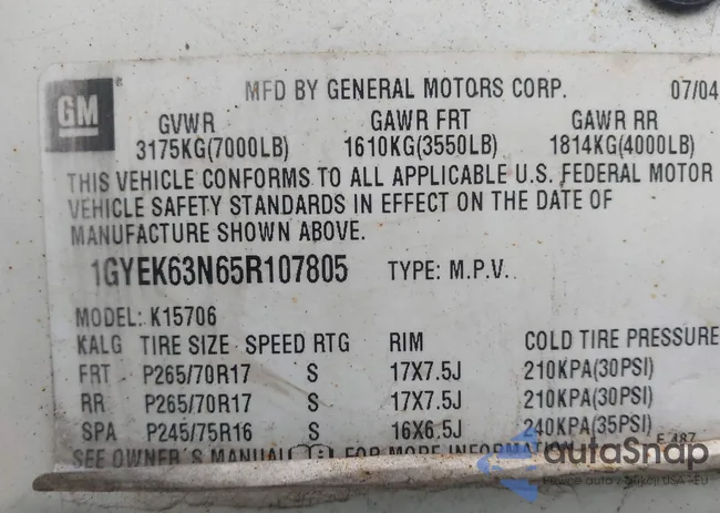 1GYEK63N65R107805: 44557787