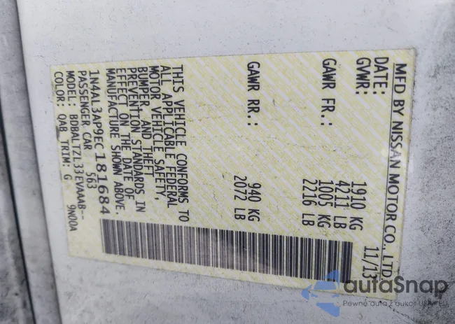 1N4AL3AP9EC181684: 44557847