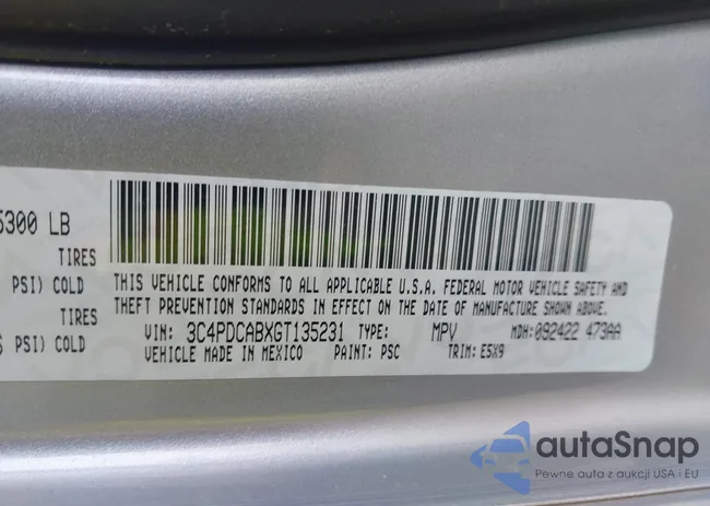 3C4PDCABXGT135231: 44557940