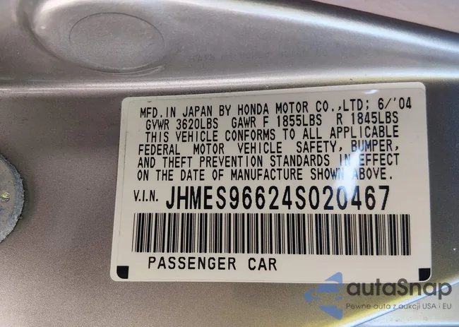 JHMES96624S020467: 44557982