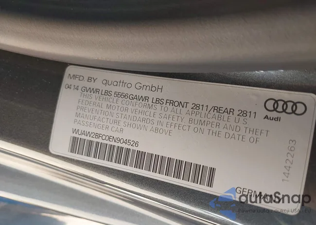 WUAW2BFC0EN904526: 44558005