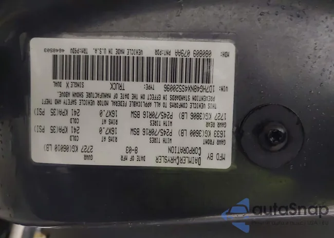 1D7HG48NX4S520096: 44558023