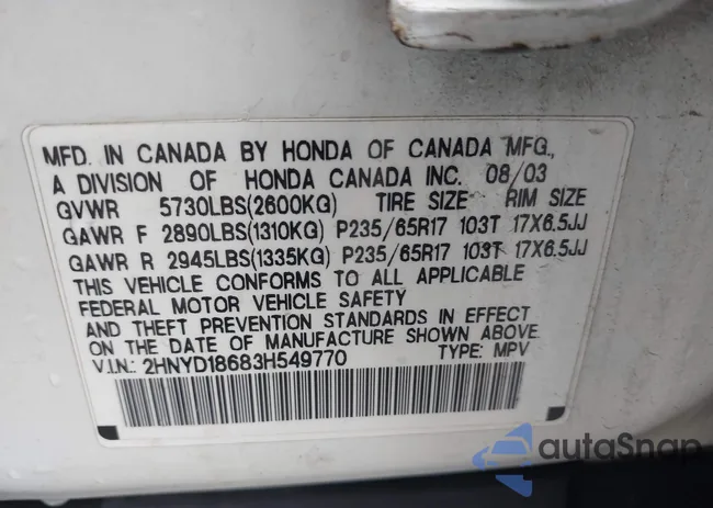 2HNYD18683H549770: 44557266