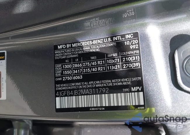 4JGFB4JB2MA311792: 44557297