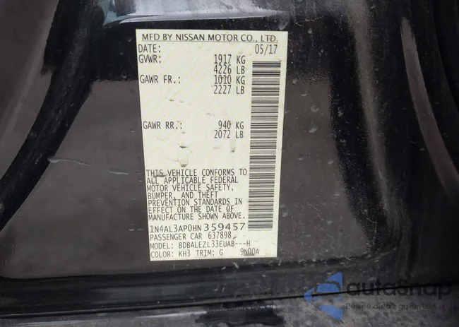 1N4AL3AP0HN359457: 44557427