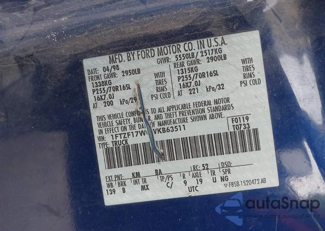 1FTZF17W0WKB63511: 44558656