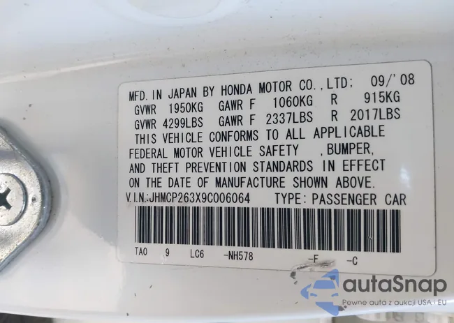 JHMCP263X9C006064: 44558767