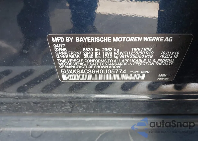 5UXKS4C36H0U05774: 44558980