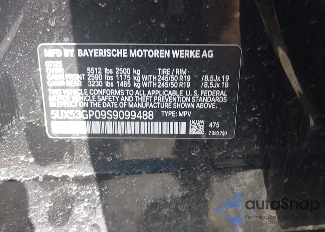 5UX53GP09S9099488: 44559033