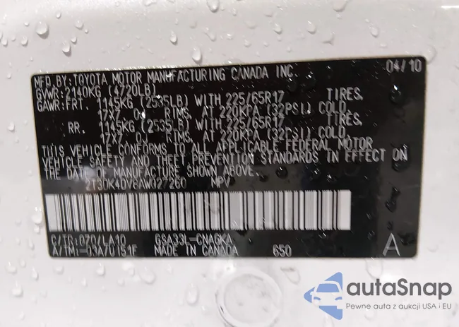 2T3DK4DV8AW027260: 44558339