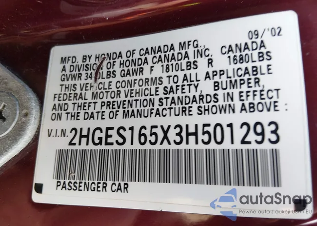2HGES165X3H501293: 44558422