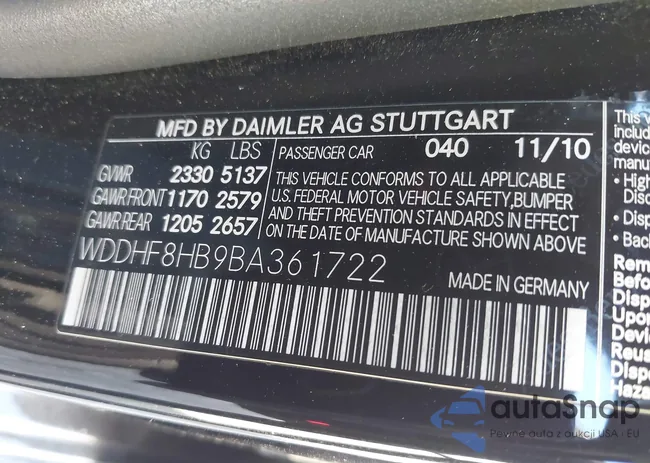 WDDHF8HB9BA361722: 44559635