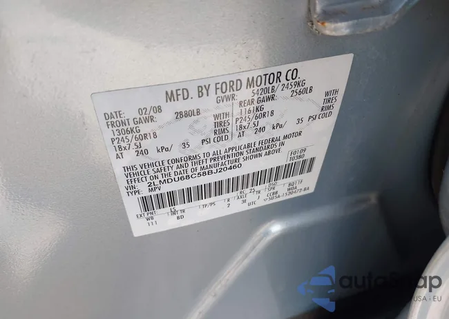 2LMDU68C58BJ20460: 44559663