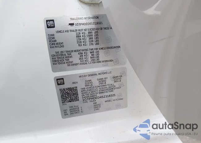 1GTPHDED4SZ118321: 44559698