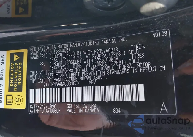 2T2BK1BA8AC031837: 44559713