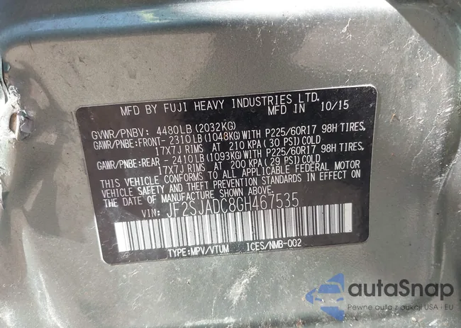 JF2SJADC8GH467535: 44559764