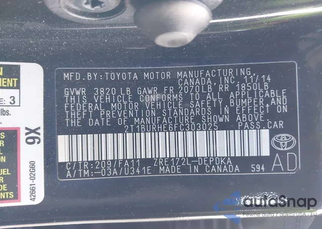 2T1BURHE6FC303025: 44559809