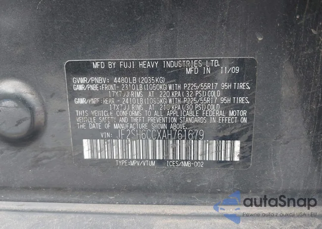 JF2SH6CCXAH761679: 44559868