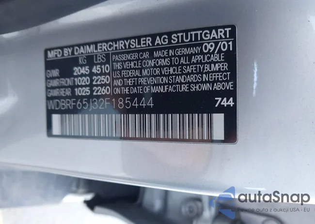 WDBRF65J32F185444: 44559869