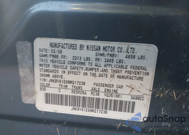 JNKBV61E68M217238: 44559975