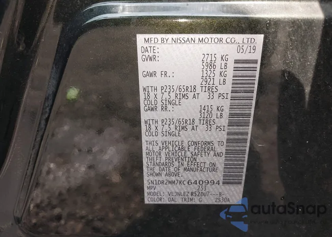 5N1DR2MM7KC640994: 44560036