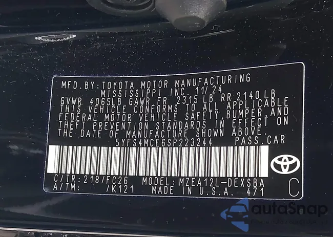 5YFS4MCE6SP223244: 44560110