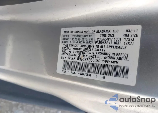 5FNRL5H66BB066030: 44559154