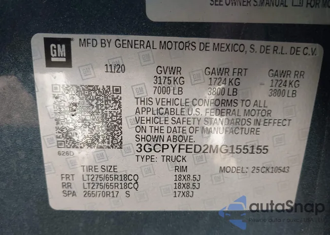 3GCPYFED2MG155155: 44559280